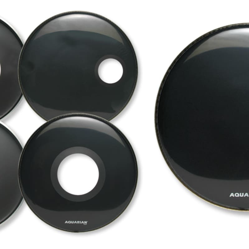 Aquarian Regulator Gloss Black Drumhead with Port 16