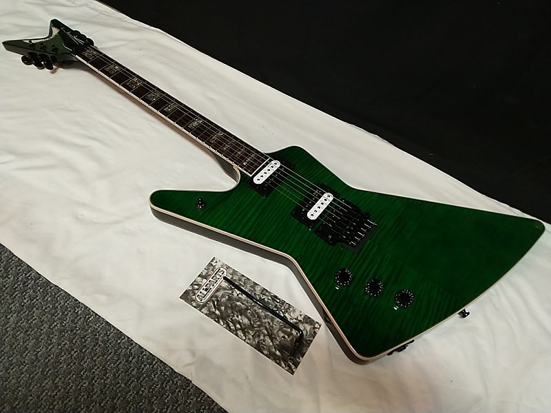 Dean Z 79 Floyd Custom LEFTY electric guitar Trans Green