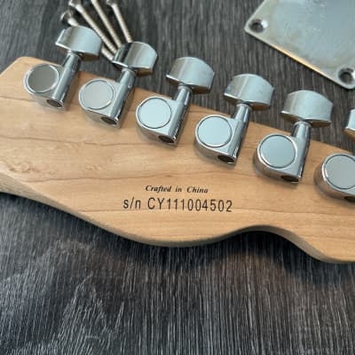 Squier  Telecaster  - Maple Left Hand Neck with tuners & Neck plate image 8