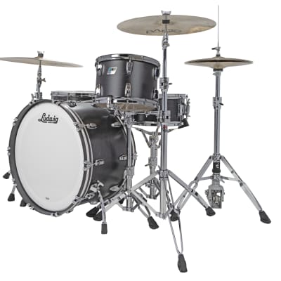 Ludwig Legacy *Pre-Order* Exotic Charcoal Satin Pro Beat 14x24_9x13_16x16 Drums | Special Order | Authorized Dealer image 2