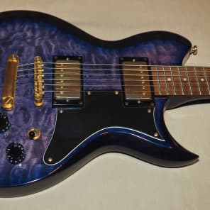 Washburn WI-64DL Deluxe Idol Blue Quilt Electric Guitar WI64