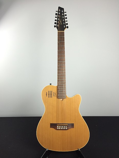 Godin A12 SG Solid Cedar Cutaway 12-String with Electronics Natural Semi-Gloss image 1