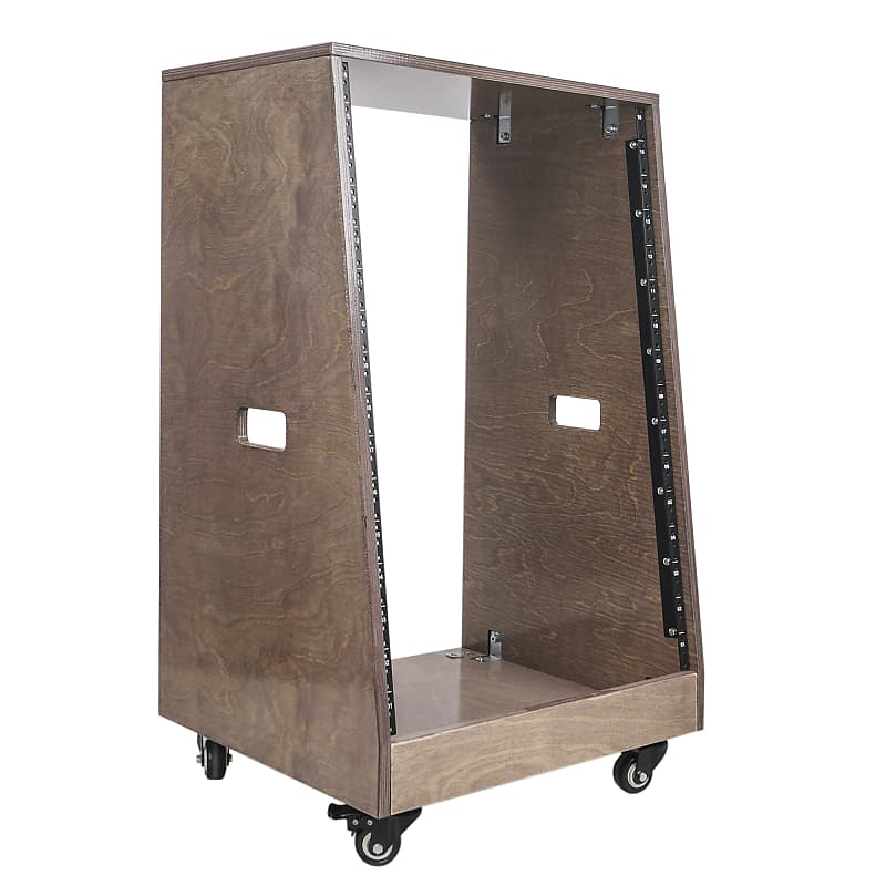 SDRK-16TB | DIY Slanted 16U Studio Rack, Plywood, Weathered | Reverb