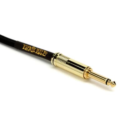 10' Braided Straight / Angle Instrument Cable - Black w/ Gold Connectors - Dual Shielded 99.95% O2-free Copper Roadworthy Design, Limited Lifetime Warranty image 5