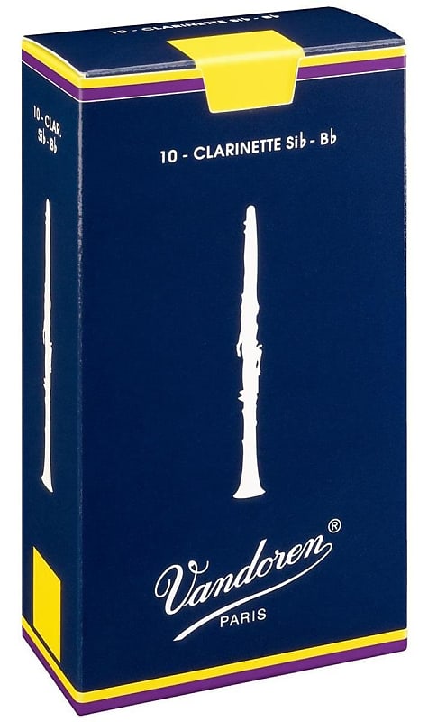 Vandoren CR1025 Traditional Bb Clarinet Reeds - Strength 2.5 (Box of 10) image 1