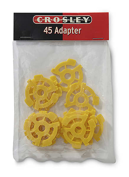 Crosley #AD01-12 - Classic Plastic Adaptor for 45 RPM Records, Pk 12  			