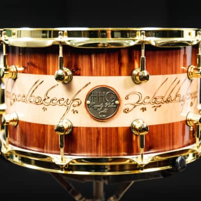 HHG Drums Lord Of The Rings Cedar/Maple Stave Snare, Ultra High Gloss image 5