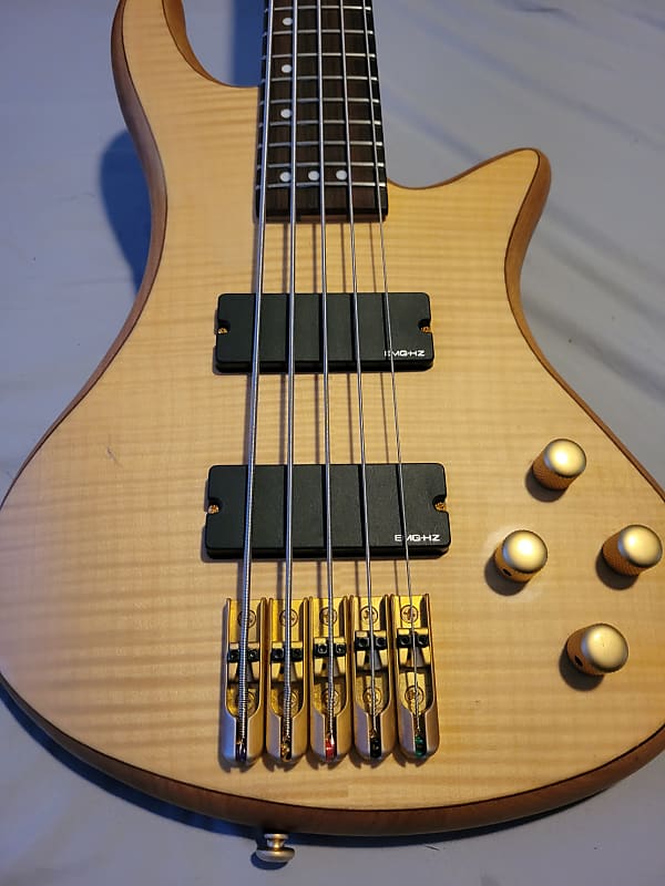 Schecter Stiletto Custom 5 Natural | Reverb