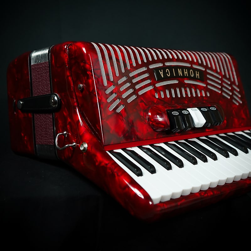 Hohner Hohnica 1305 72 Bass Piano Accordion - Pearl Red (Brand New) image 1