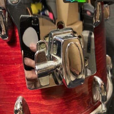 Gretsch - 14x10" Tom, Stop Sign Badge, with RIMS Mount 1970's - Red Rosewood image 4