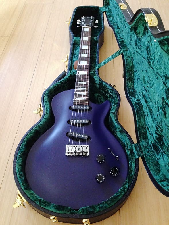 1993 Edwards by ESP Gothic Purple LP Shaped Superstrat Guitar w Premium USA Hardshell Case MIJ Japan image 1