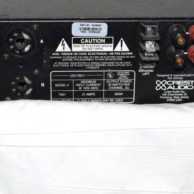 CREST AUDIO 7001 2 CHANNEL POWER AMPLIFIER (ONE) | Reverb