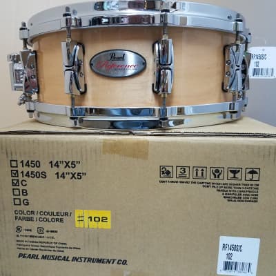 Pearl Pre-Order Reference 14x5" Natural Maple #102 Snare Drum | Special Order | NEW Authorized Dealer image 1