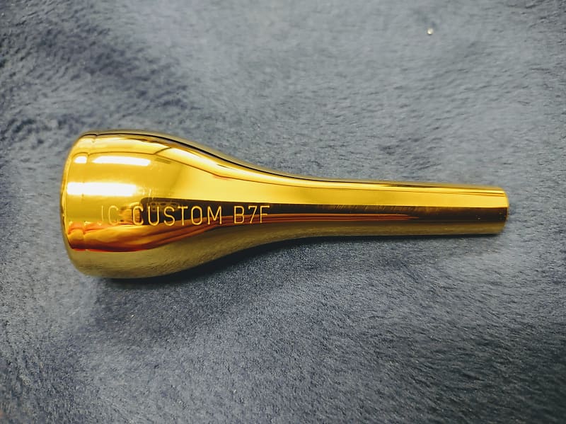 JC Customs Trumpet Mouthpiece New Glass B7F (7C) Gold image 1