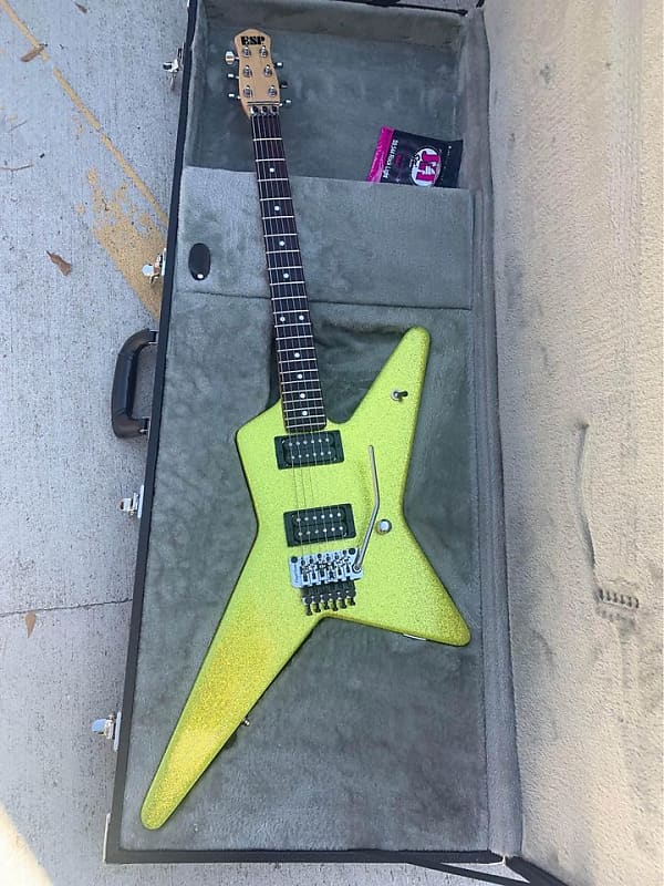 ESP Random Star Mid 80s - Custom Alien Bile Metal Flake | Reverb