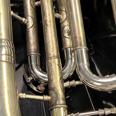 1951 C.G. Conn 22I 4-Valve "Fast/Short Action Valve" Bell-Front Silver-plated Bb Euphonium image 15