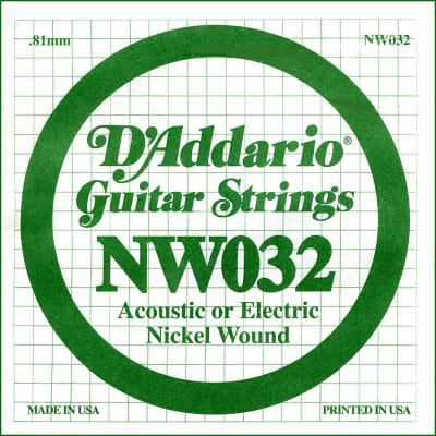Corde 032 D'addario guitare électrique - Filet rond NW032 image 1