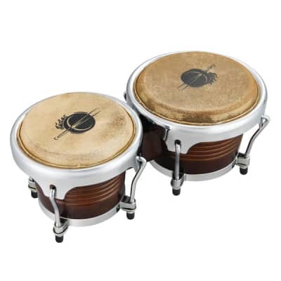 Wood 7" + 8" Bongo Drum with Soft Case (Bag) image 2
