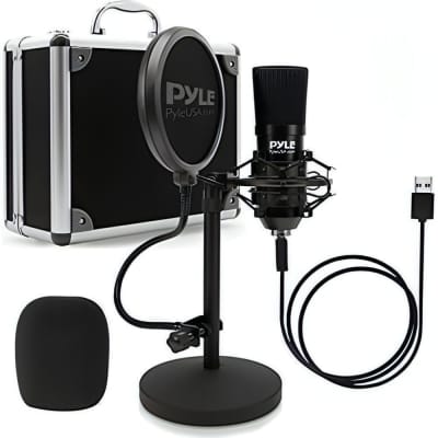 Usb streaming podcast pc microphone, 192khz / 24bit studio cardioïde plug &  play condensateur micro kit pour les jeux r, etc