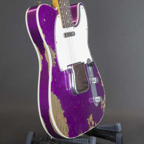 1960 Fender Custom Telecaster  Heavy Relic Magenta  Sparkle image 11