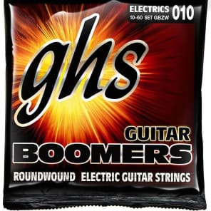 GHS GBZW Boomers Roundwound Electric Guitar Strings - Light Top/Heavy Bottom 10-60