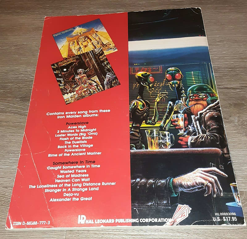 IRON MAIDEN - POWERSLAVE / SOMEWHERE IN TIME - GUITAR TAB BOOK - TABLATURE  MUSIC SONGBOOK