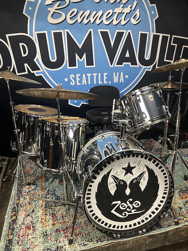 Steve Gorman's Black Crowes/Jimmy Page Tour, Ludwig Classic Series 4-Piece Drum Set, Signed!! image 1