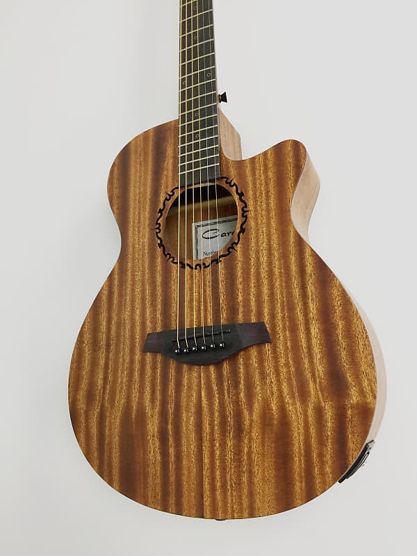 Caraya Safair 40 CEQ All Mahogany Thin-body Acoustic  Guitar,Cutaway,EQ+Free Bag