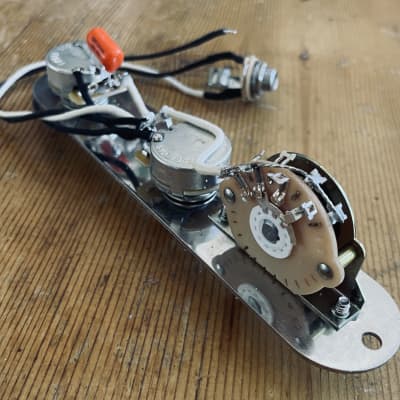 Fender Telecaster Wiring Harness Upgrade 500k CTS Pots .022 Orange Drop Cap Oak Grigsby Switch Plate/Knobs image 2