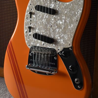2021 Fender Japan FSR Traditional II ‘60s Competition Mustang Capri Orange w/Matching Headstock w/Fender Hardcase, MIJ, Offset, JDM image 6