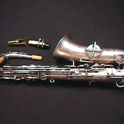 Vintage Silver Buescher True Tone Alto Saxophone in a Hard Case as-is   7 S image 2