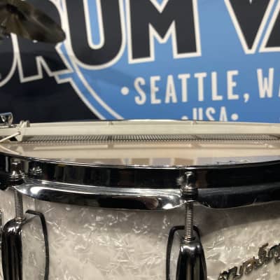 Rogers - 14x5" Dyna-Sonic Snare Drum 2010's - White Marine Pearl image 18