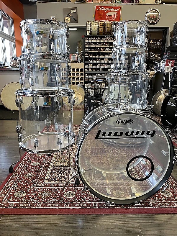 Ludwig Vistalite 1970's 4 piece shell pack image 1