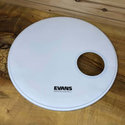 Evans 20" EQ3 Coated White Bass Drum Resonant Head image 3