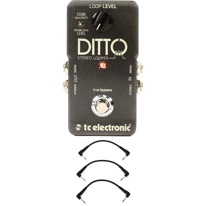 TC Electronic Ditto Stereo Looper Pedal with 3 Patch Cables image 1
