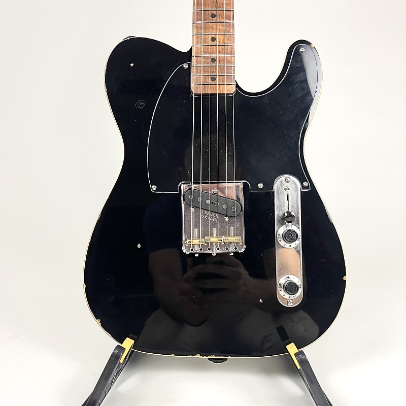 Fender Esquire Partscaster flame maple neck 2023 Black 6.8 Reverb