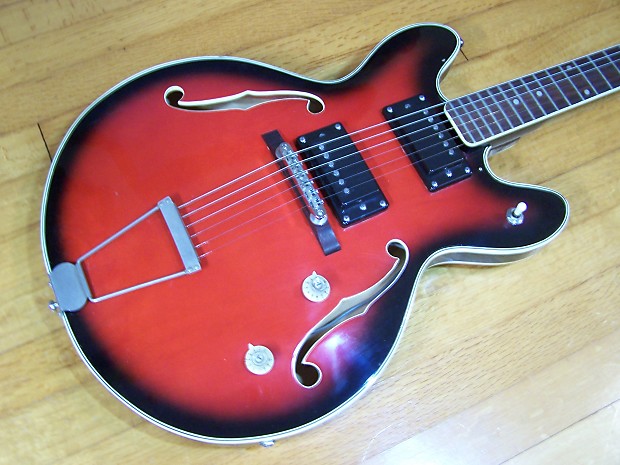 Raven MIJ 335 Style Semi Hollowbody Electric Guitar