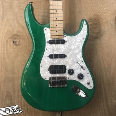 Carvin USA Bolt SSH Solidbody Electric Maple Neck Transparent Green w/ OHSC for sale