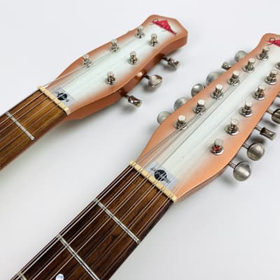 Jerry Jones Neptune Double Neck 6/12: Double the giggles, double the grins. Copper Burst image 7