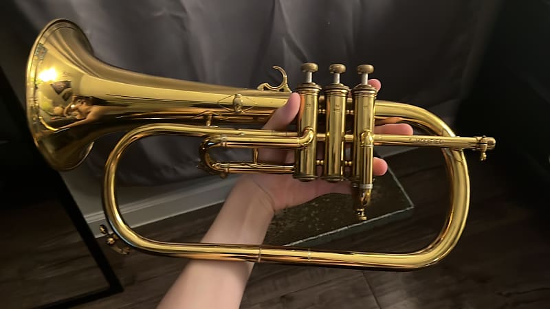 Henri Selmer K-Modified Flugelhorn mid-late 1950's Gold | Reverb