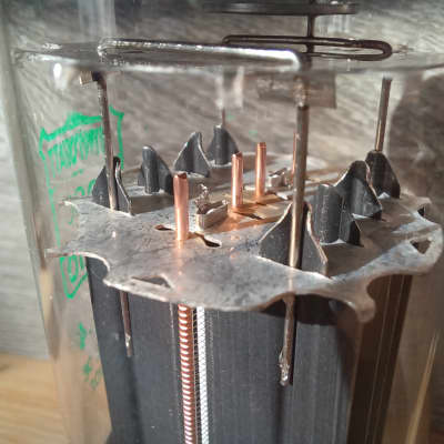 Super rare 1963  NOS MULLARD 6080 BLACK PLATE  triple mica Mitcham  PERFECT  balance super strong  Miniwatt label AJ1 model CV2984 6AS7 5998 image 21