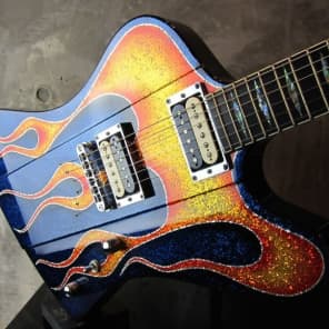 GMP Guitars  Firebird   Purple Metal Flake with Flame image 4