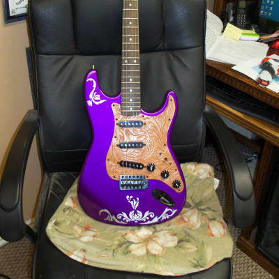 Fender Style Stratocaster Style 2015 Purple / Red Pearl image 1