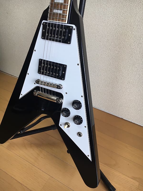 EDWARDS by ESP E-FV-120D Black 2015 Flying V type Electric Guitar, Made in  Japan, L8270