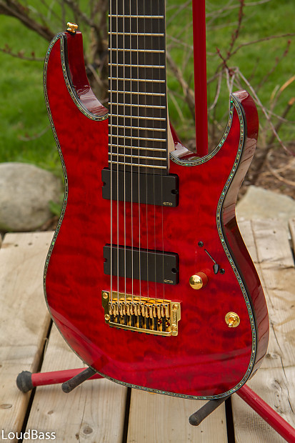 Ibanez RGIX28FEQM 2015 BGW 8 string guitar Iron Label EMG's