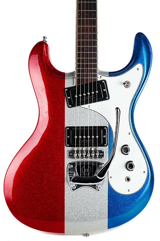 Used Hallmark 60 Custom Mosrite-Inspired Red White Blue | Reverb