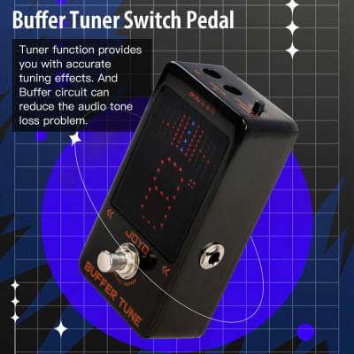 JOYO JF-19 Buffer Tune Pedal Accurate Tuner LED Screen Electric Bass, Guitar etc image 4