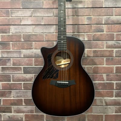 Taylor 324ce Grand Auditorium All Mahogany V-Class Acoustic-Electric Guitar Left-Handed image 2