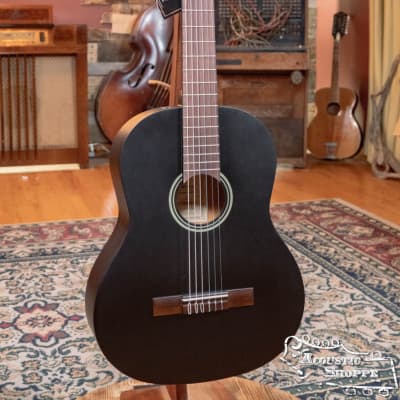 Ortega RST5MBK Student Series Spruce/Catalpa Black Top Nylon String Guitar #0905 image 3