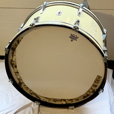 Yamaha Vintage Yamaha 24 x 12" Marching Bass  Drum  - White MIJ image 6